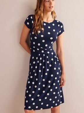 BODEN Amelie Jersey Dress-Navy